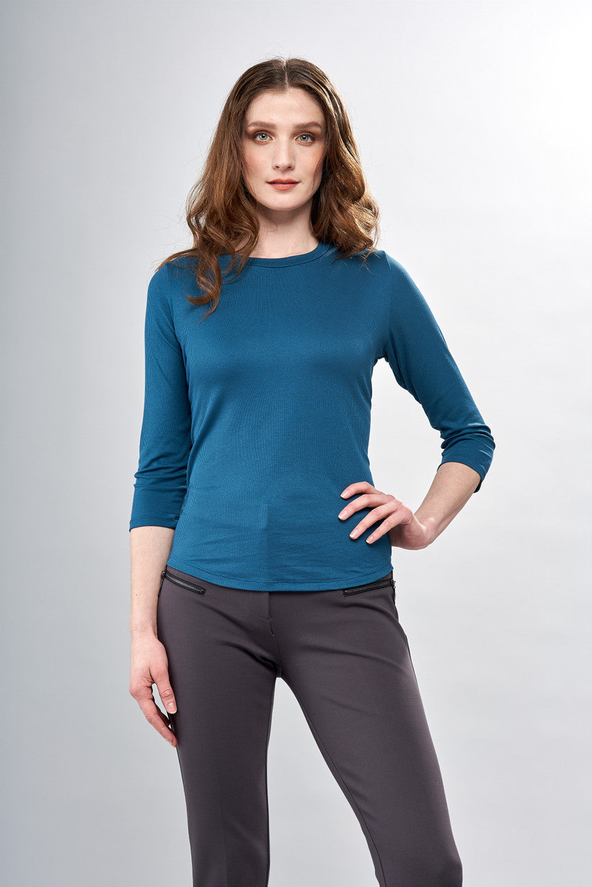 Soft Knit Layering 3/4 Sleeve Top ~ Pastel Colors