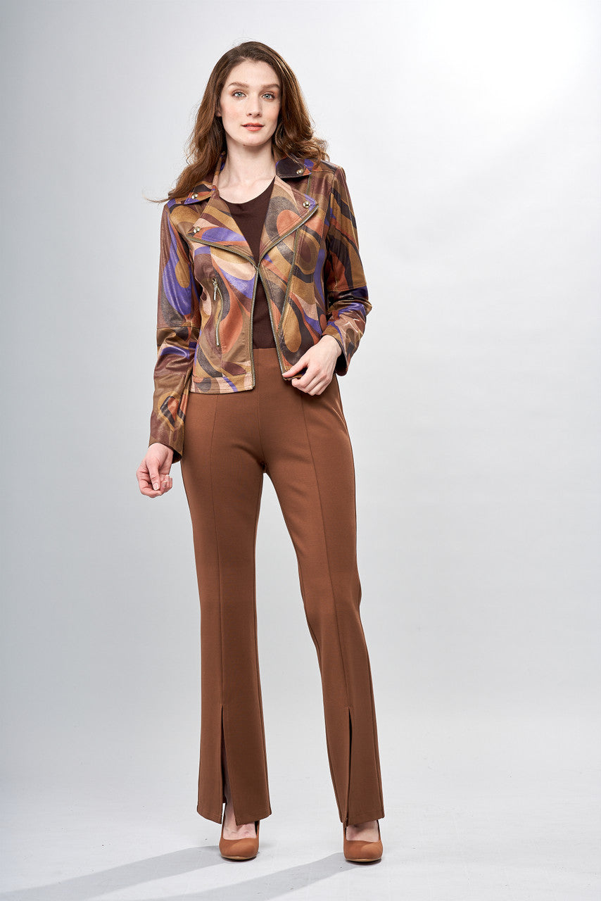 Liquid Olive Pucci Vegan Leather Jacket