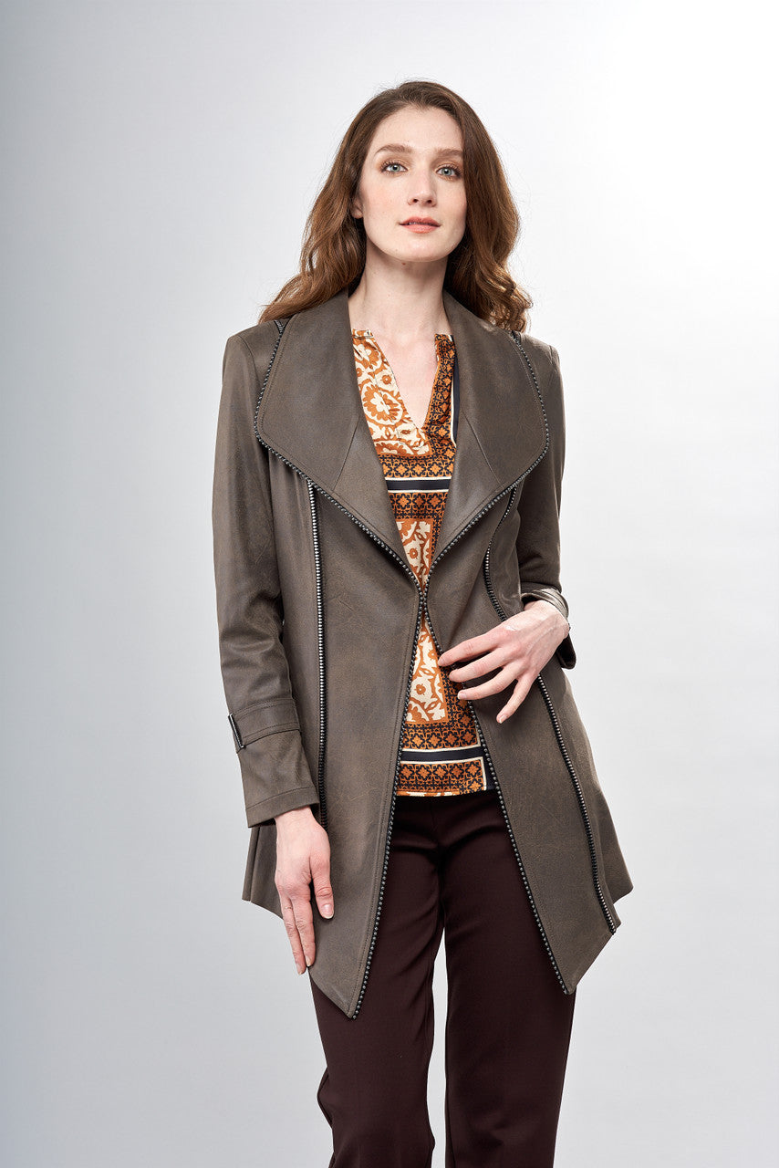 Burnt Sage Tunic Vegan Jacket