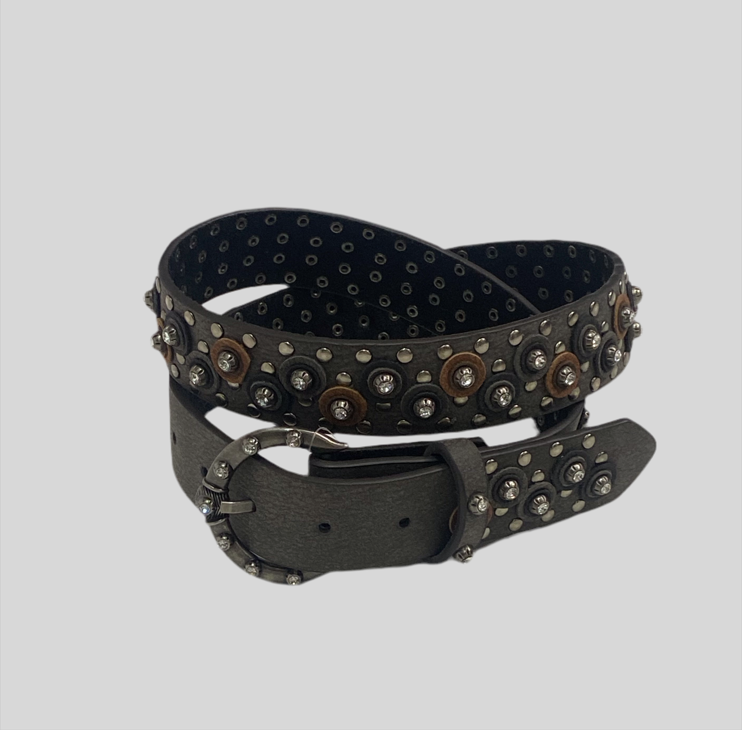 Embellished Italian Leather Belt
