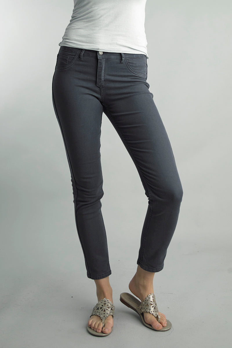 Tropical Print and Solid Side Reversible Jeans