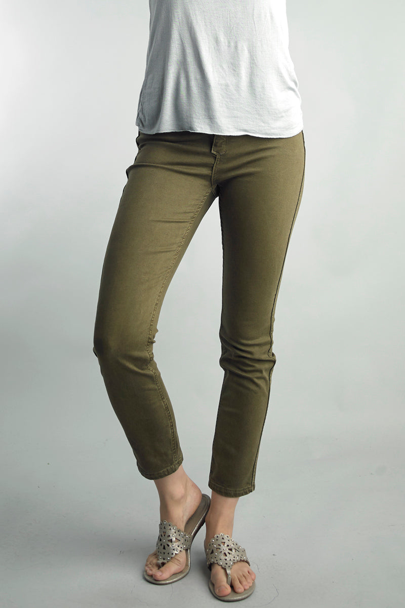 Teal Floral and Solid Olive Reversible Jeans