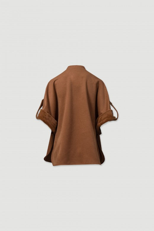 Classic European Fur Trimmed Cape