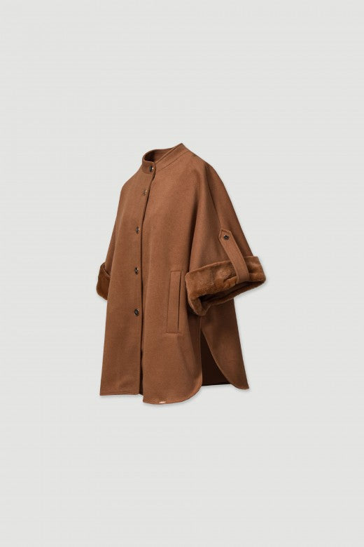 Classic European Fur Trimmed Cape