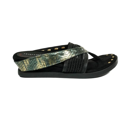 Cross Elastic Fit Reversible Sandals