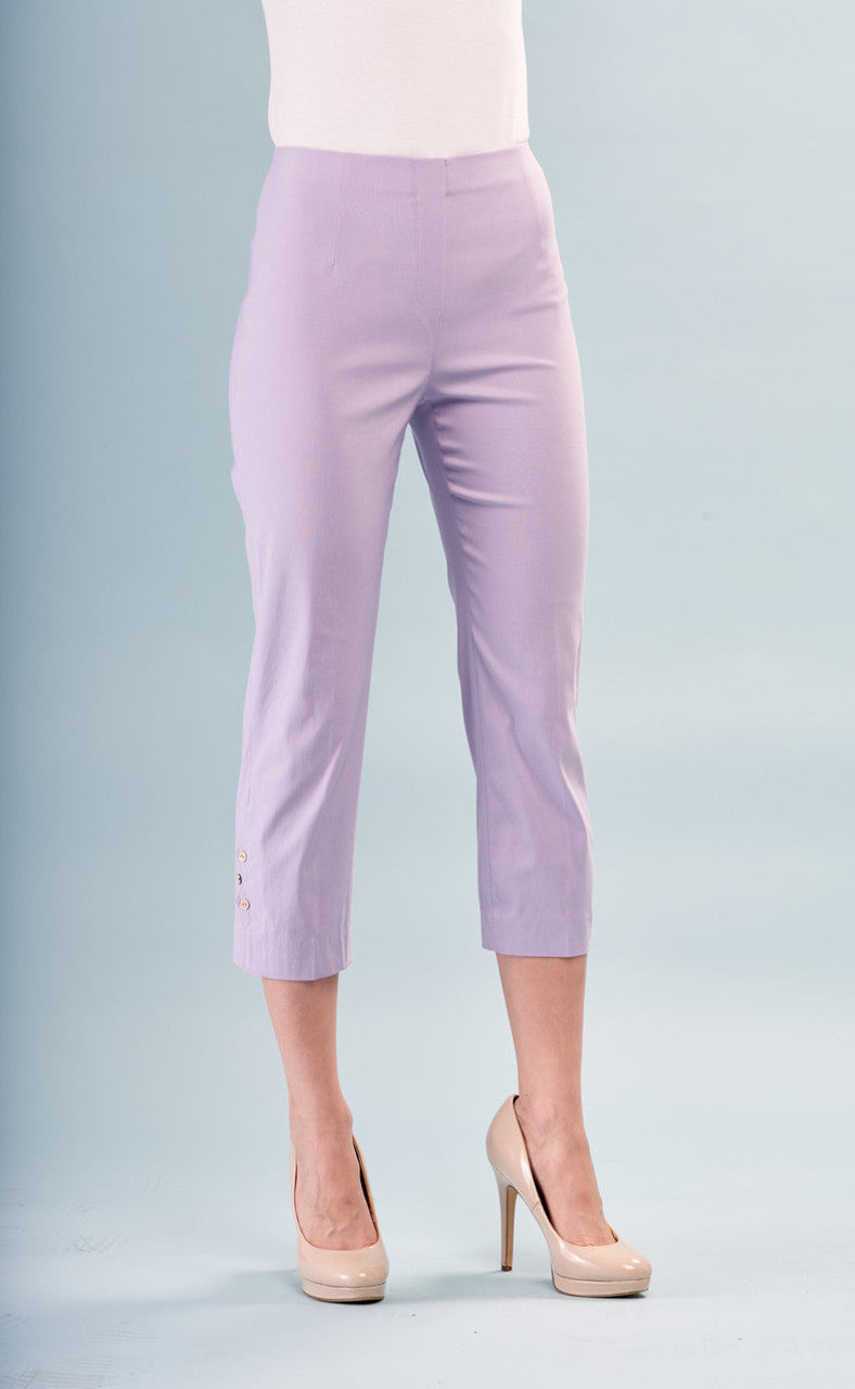 Button Side Trimmed Solid Capris (in 6 colors)