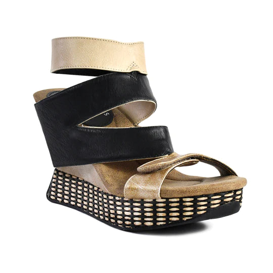 3.75" Heel Reversible Sandals With Four Way Design