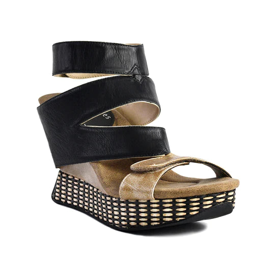 3.75" Heel Reversible Sandals With Four Way Design