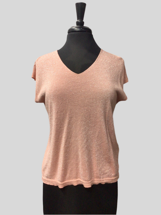 Soft Italian Shimmer Cap Sleeve Top