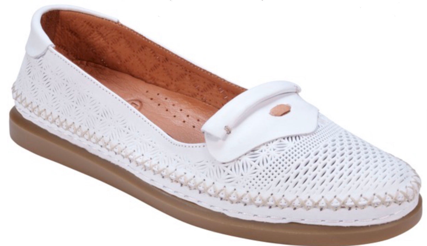 Multi Laser Cut Designs on these Leather Shoes (in 3 colors)
