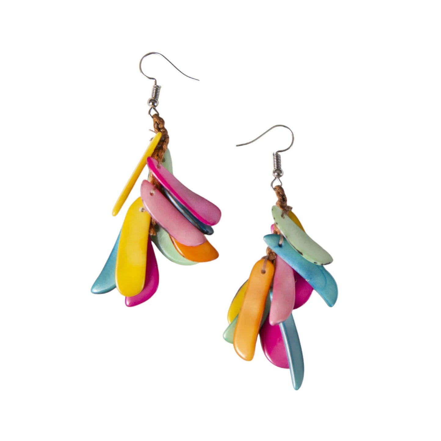 Tagua Chips Drop Earrings (in 4 colors)