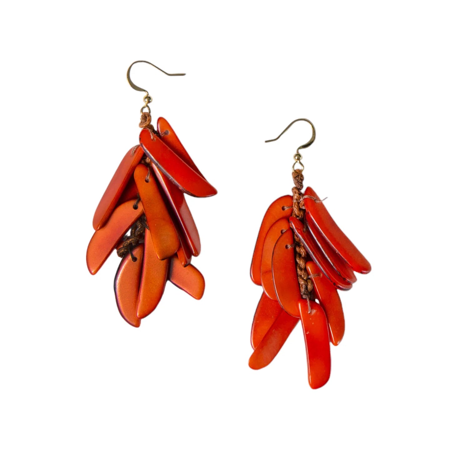 Tagua Chips Drop Earrings (in 4 colors)