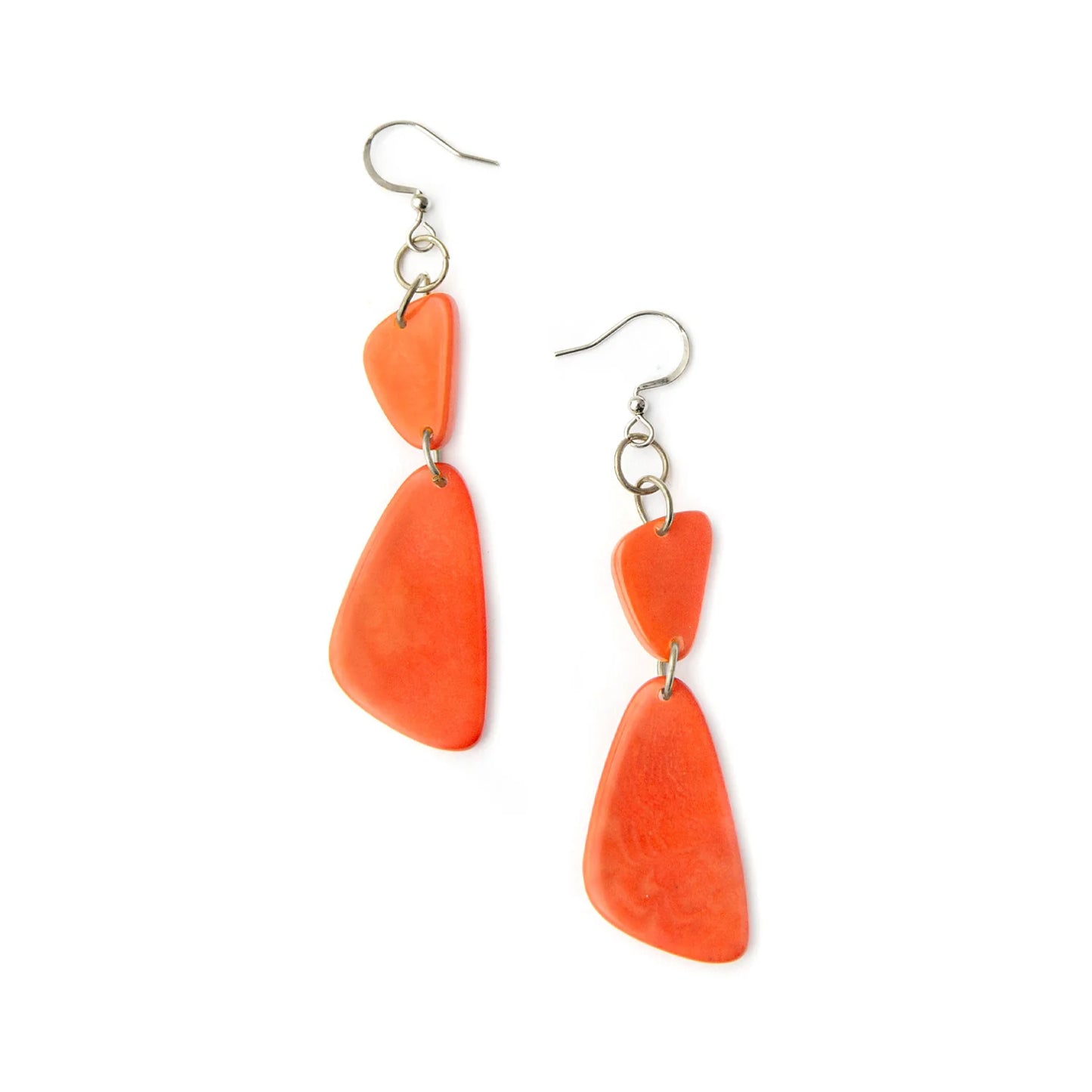 Dangle Tagua Seed Earrings