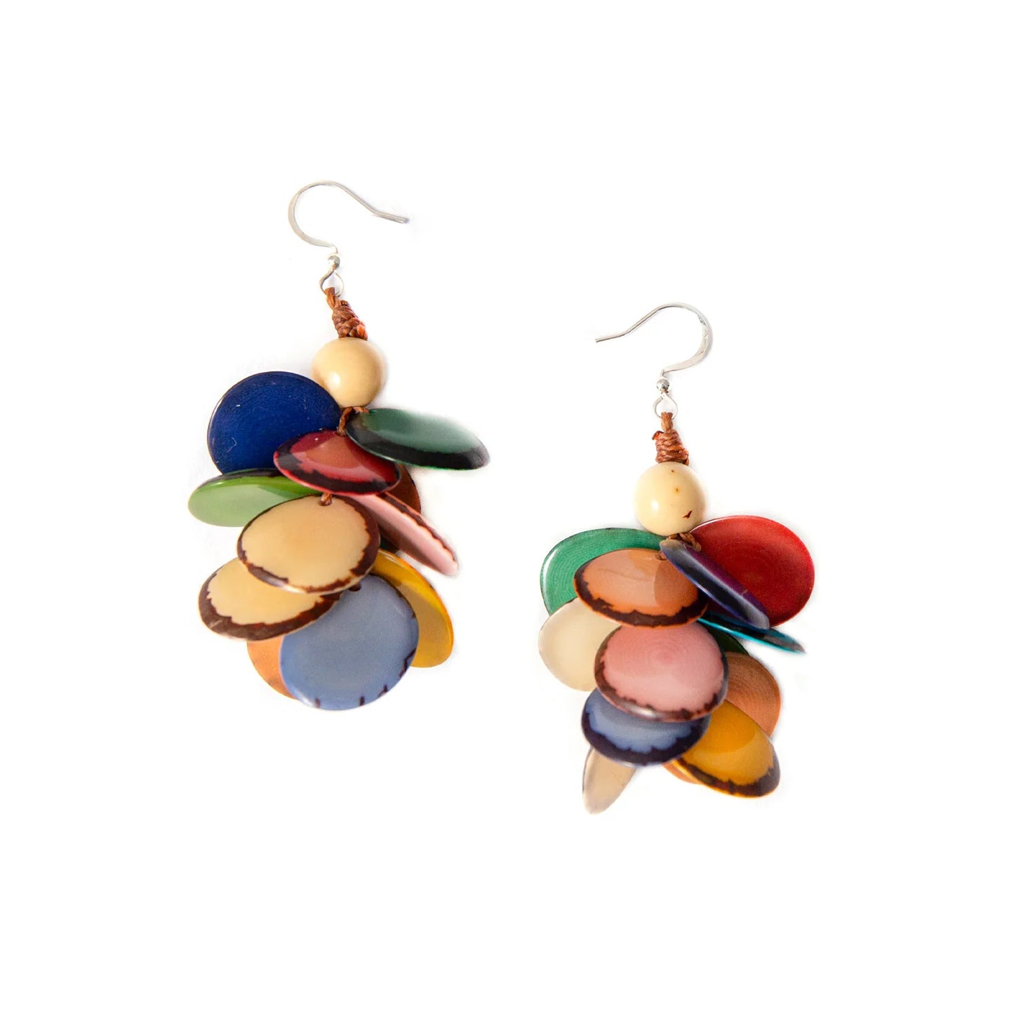 Layered Disc Earrings - 4 colors