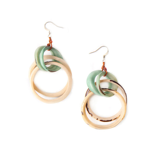 Double Hoop Tagua Earrings