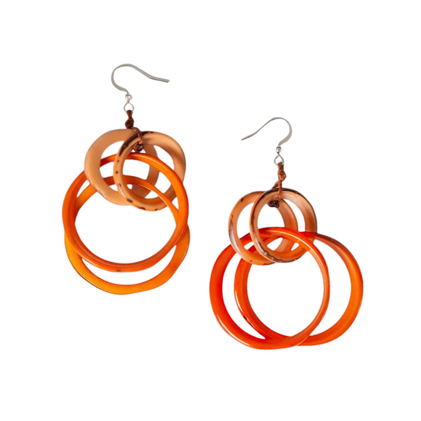 Double Hoop Tagua Earrings