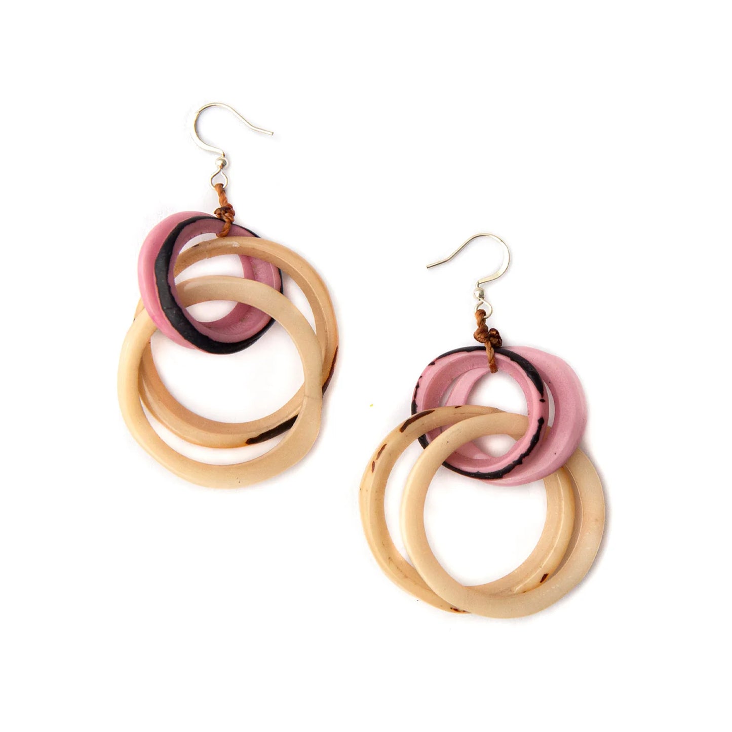 Double Hoop Tagua Earrings