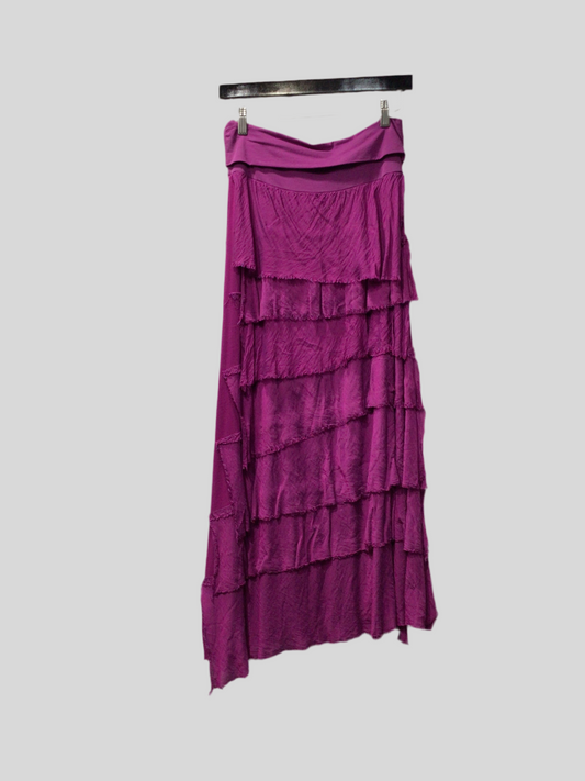 Italian Layered Long Silk Skirts (in 4 colors)