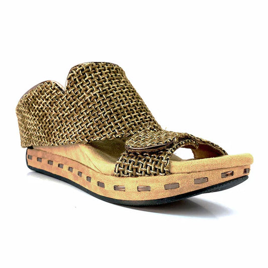 Side Slit Cross Toe Reversible Sandals