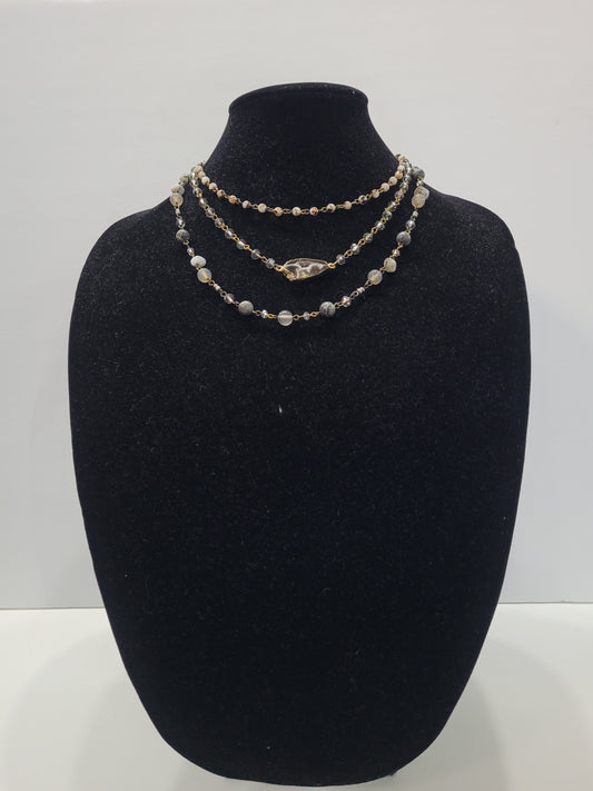 Triple Layered Short Necklace