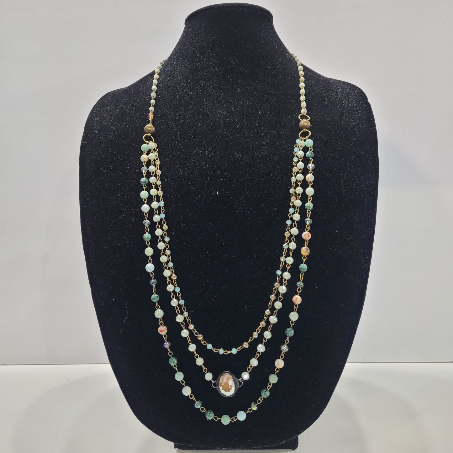 Triple Layered Long Necklace