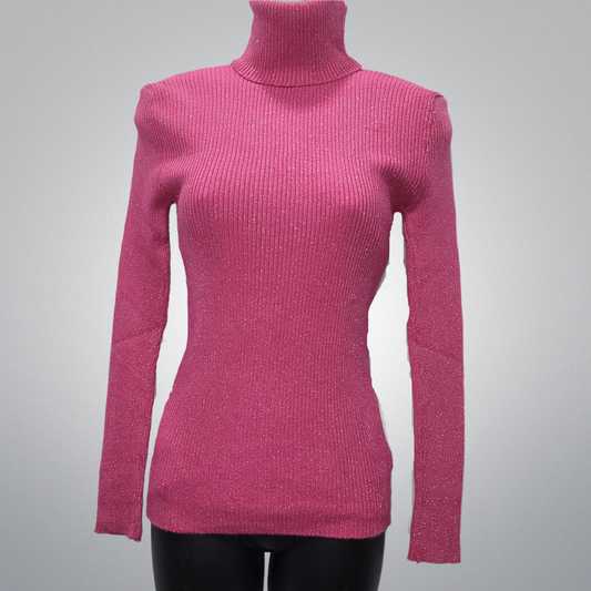 Soft Sparkle Turtleneck Top