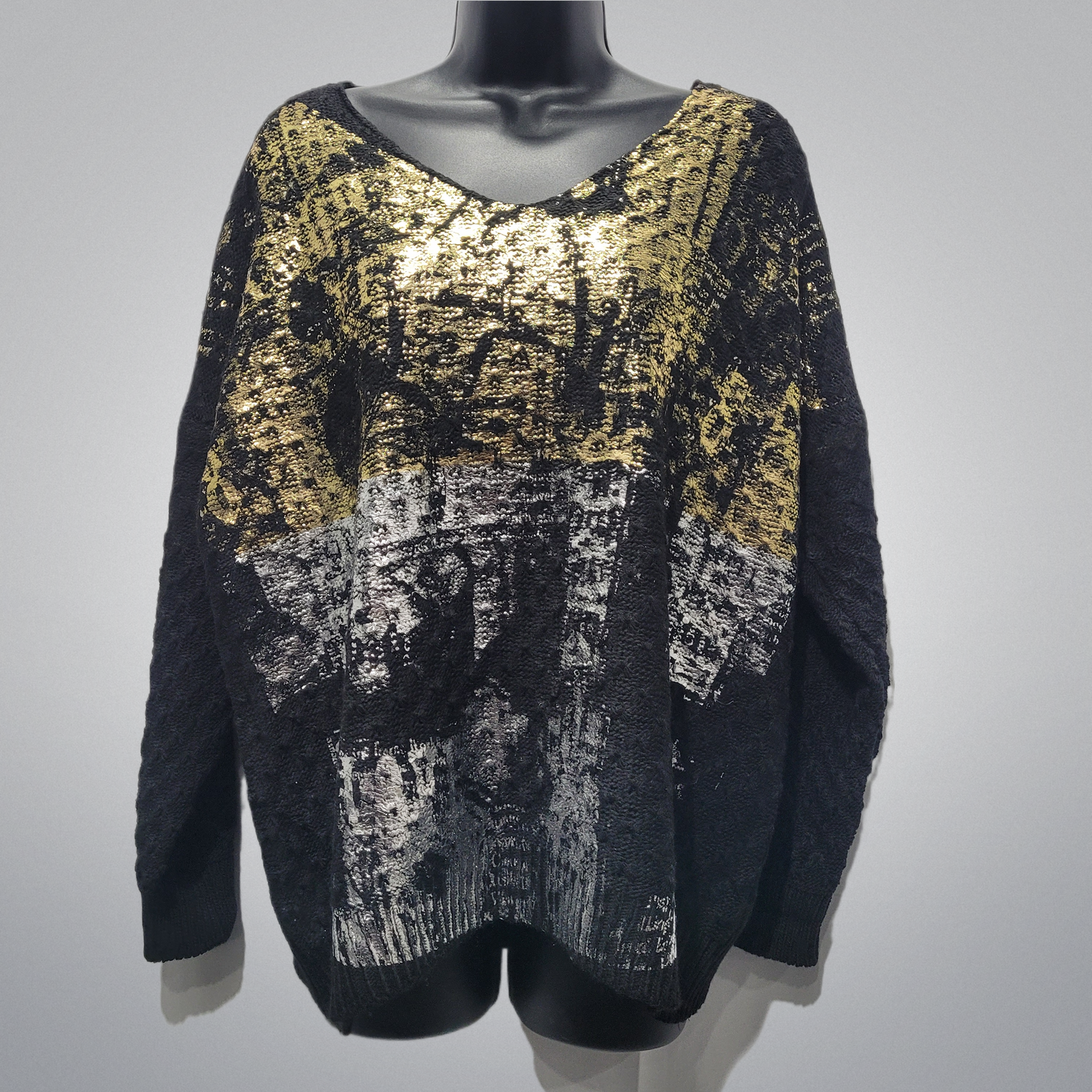 Gold & Silver Lame Embellished Sweaters