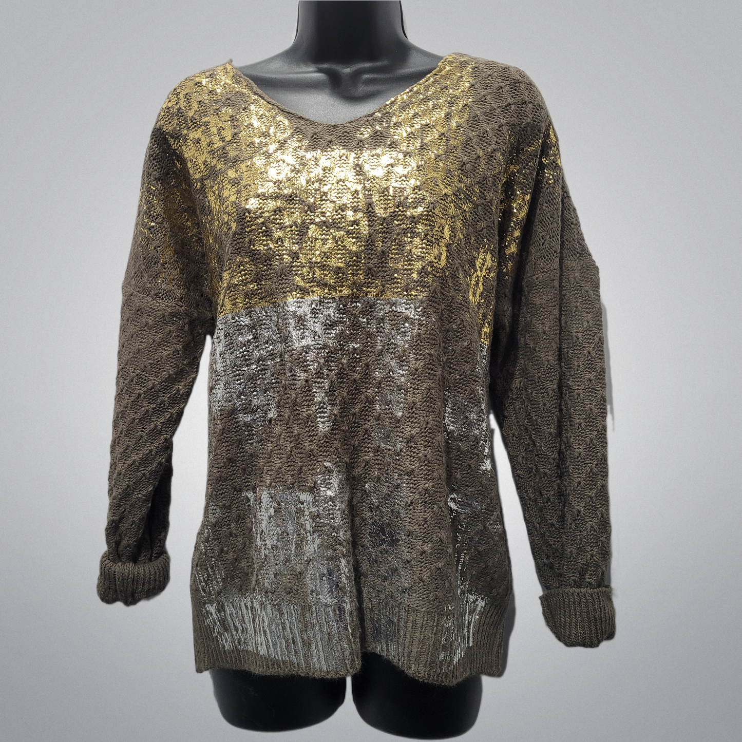 Gold & Silver Lame Embellished Sweaters