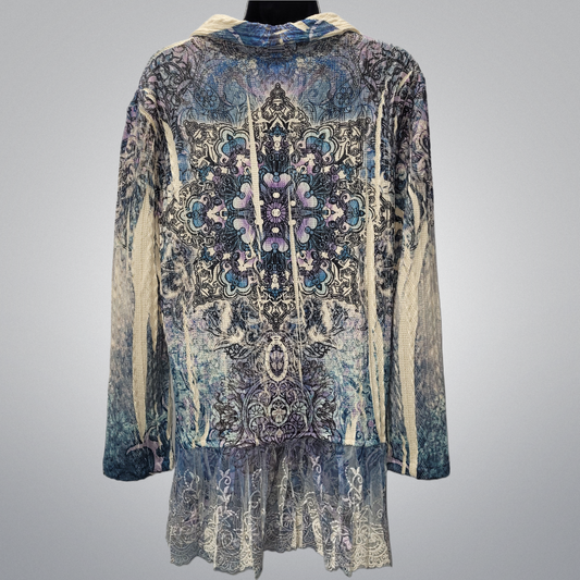 Knit Top With Embroidered Lace Details