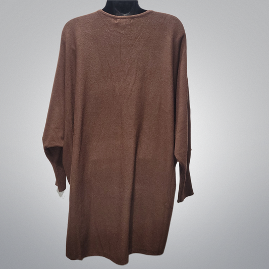 Cozy Knit Zip Front Oversized Top