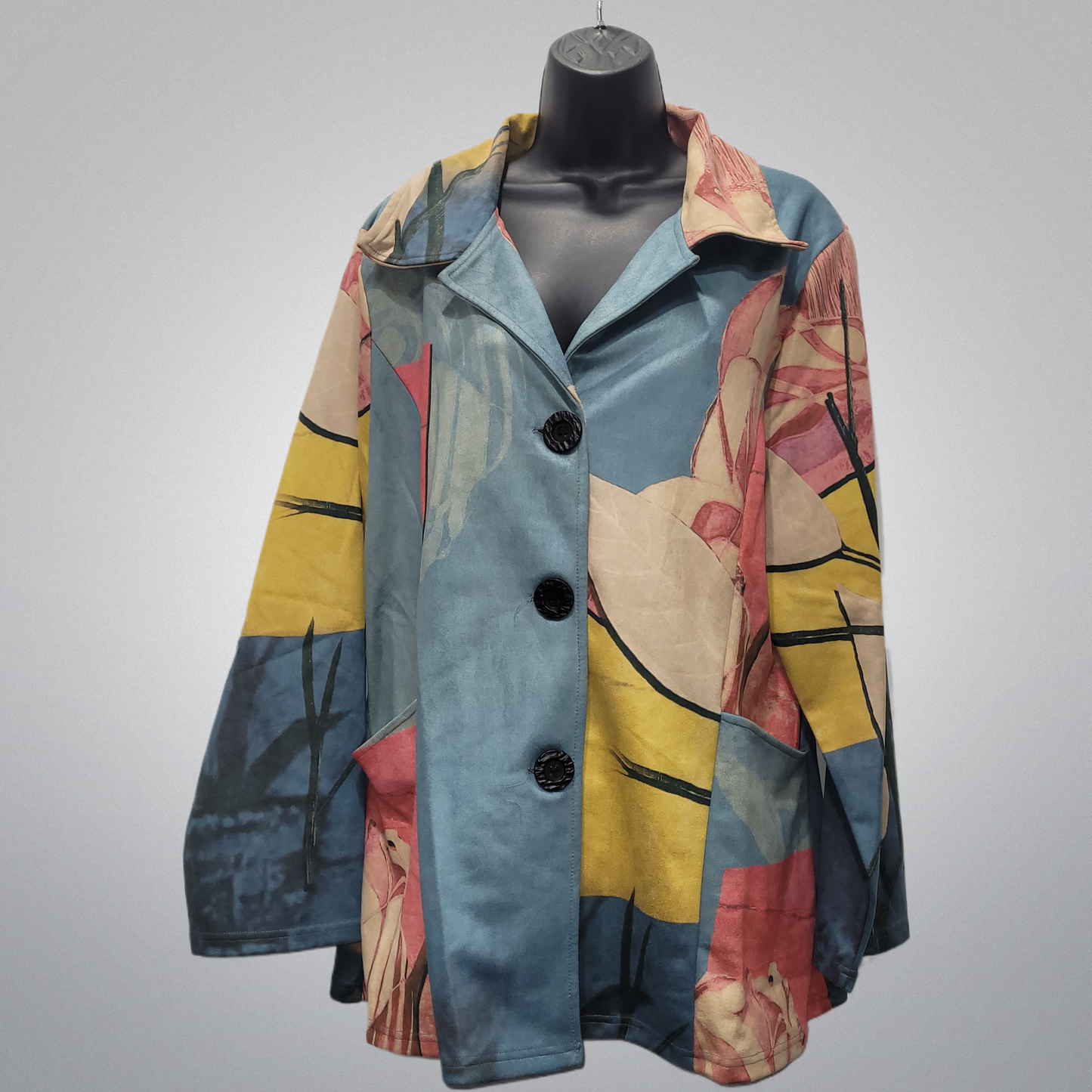 Pastel Multicolor Abstract Pattern Jacket
