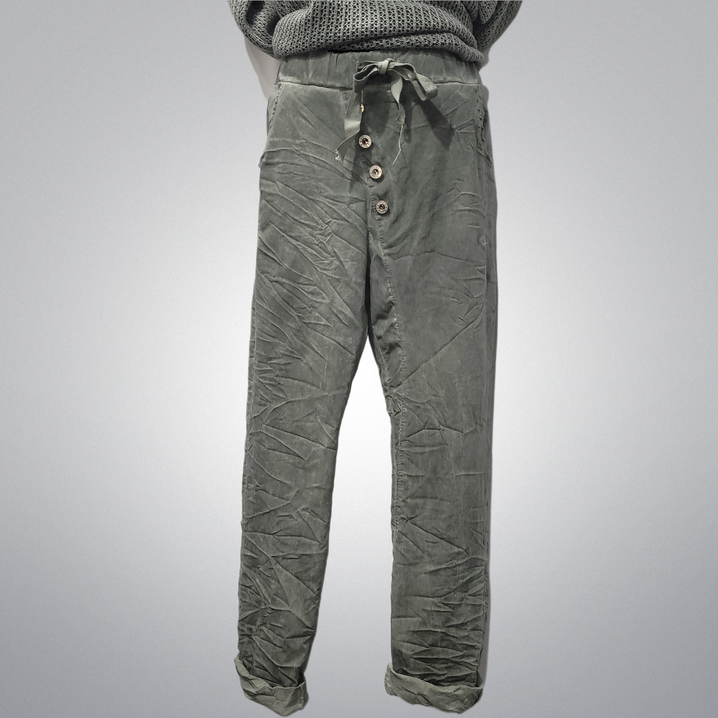 Cute Slant Buttoned Italian Pants