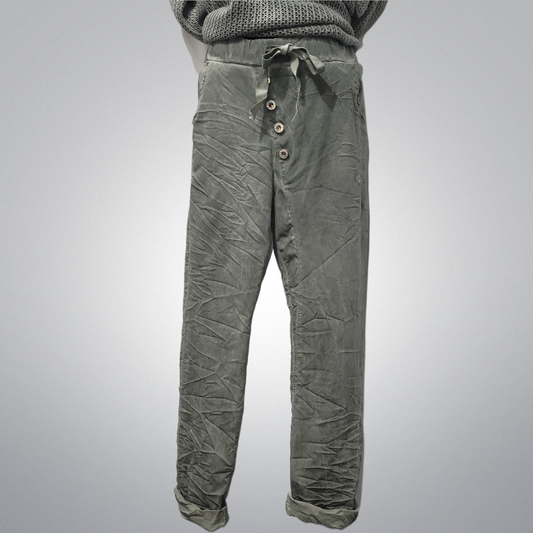 Cute Slant Buttoned Italian Pants