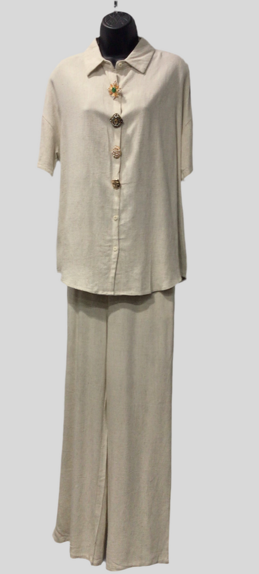 Specialty Button Top and Pant Set