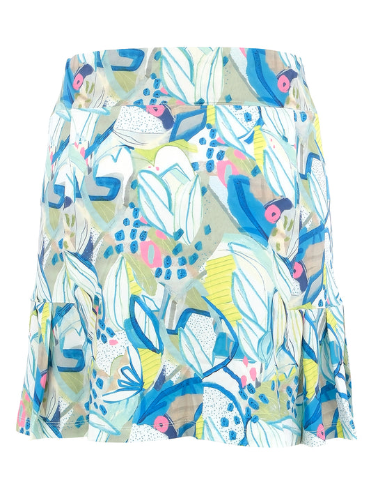 Vibrant Leaf Print Skort - Sportswear (Golf/Tennis/Pickleball)