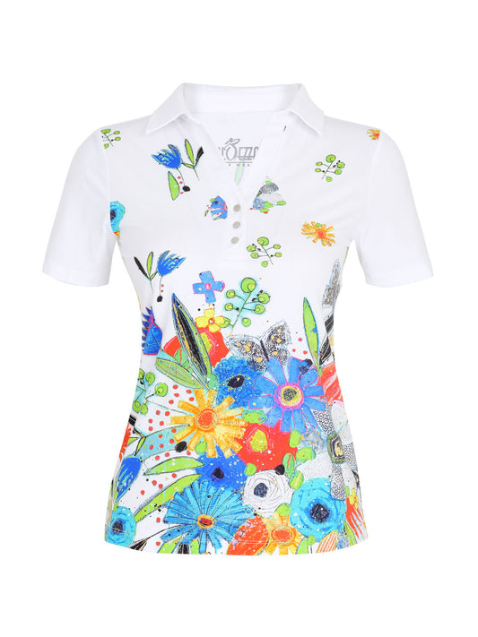 Bloom Burst Polo Shirt - Sportswear (Golf/Tennis/Pickleball)
