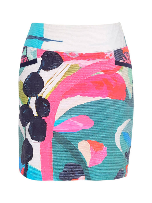 Colorful Brushstroke Print Skort - Sportswear (Golf/Tennis/Pickleball)