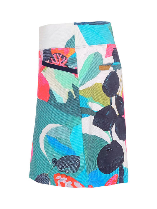 Colorful Brushstroke Print Skort - Sportswear (Golf/Tennis/Pickleball)