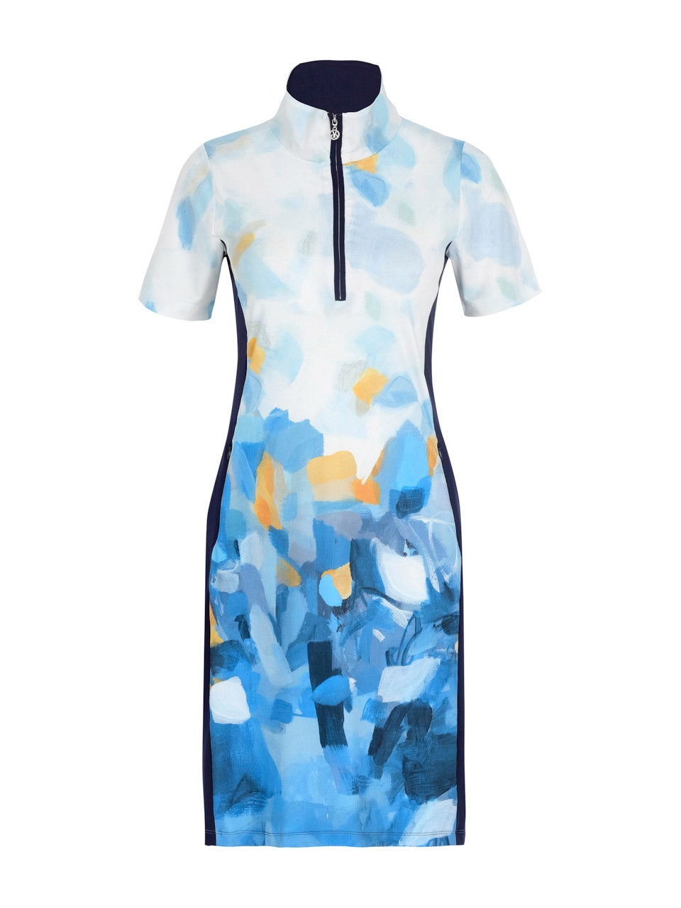 Watercolor Effect Zip Dress (Golf/Tennis/Pickleball)