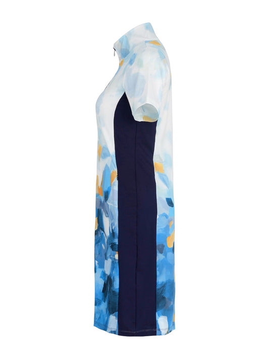 Watercolor Effect Zip Dress (Golf/Tennis/Pickleball)