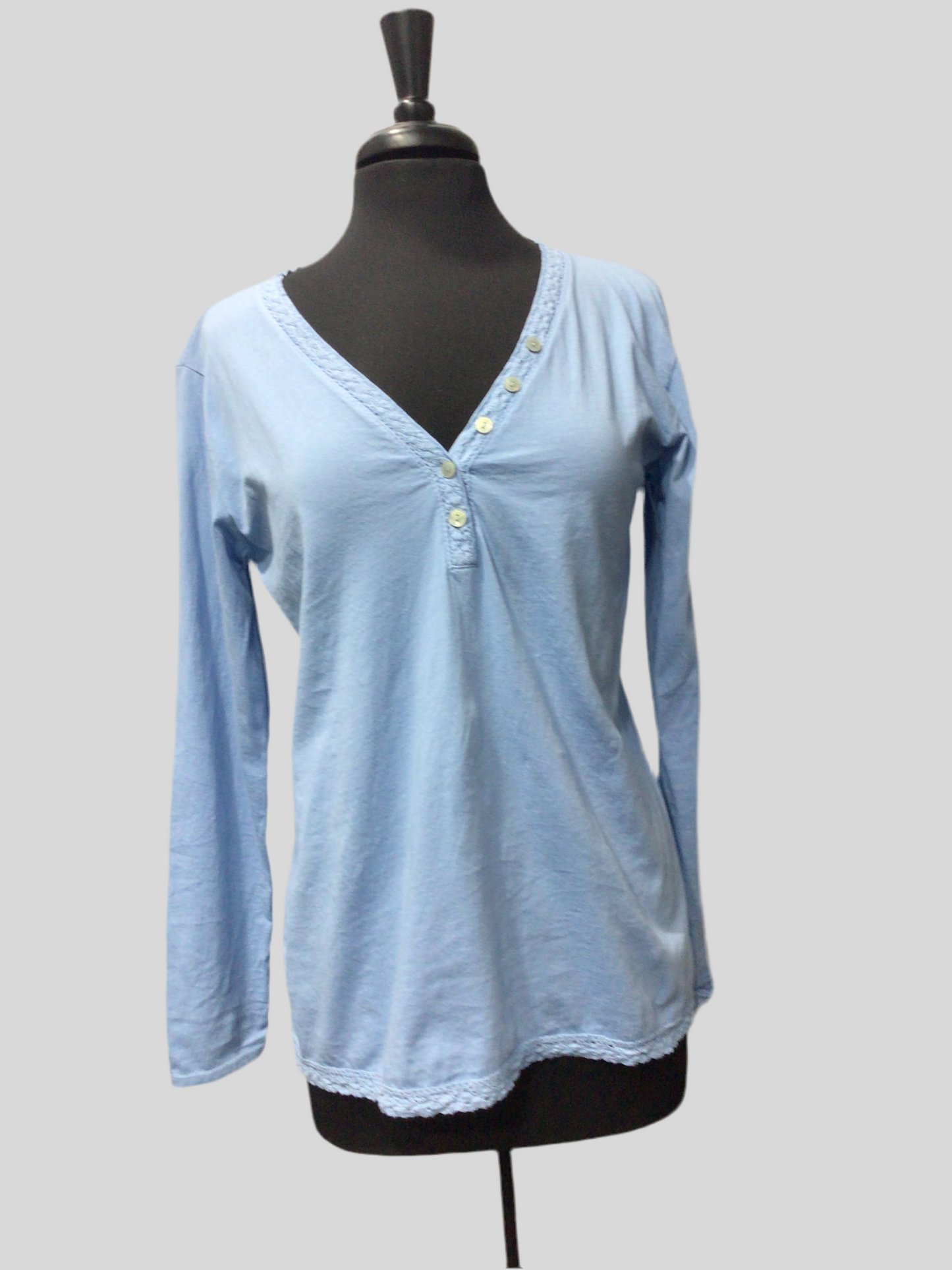 Italian Cotton Lace Trimmed Tee