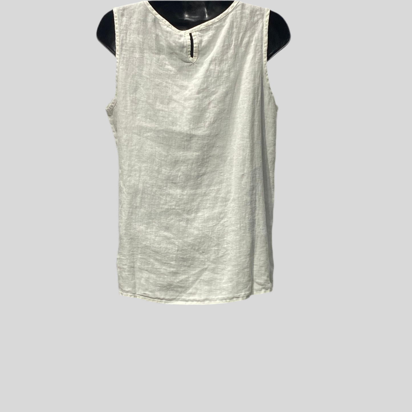 White Linen Tank Top