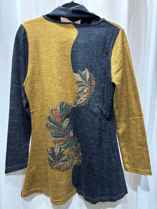 Tunic Knit Top with Matching Detachable Scarf