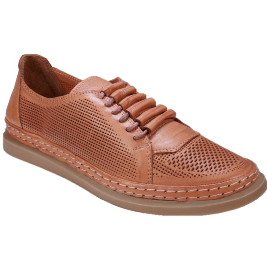 Laser Cut Leather Walking Shoes