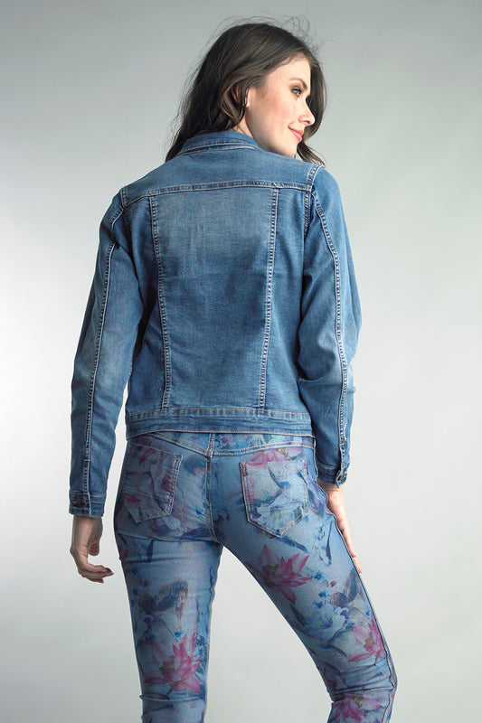 Floral and Denim Reversible Jacket