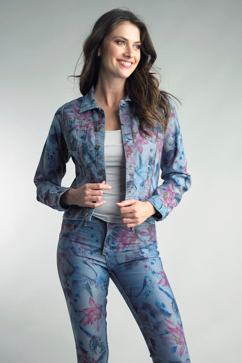 Floral and Denim Reversible Jacket