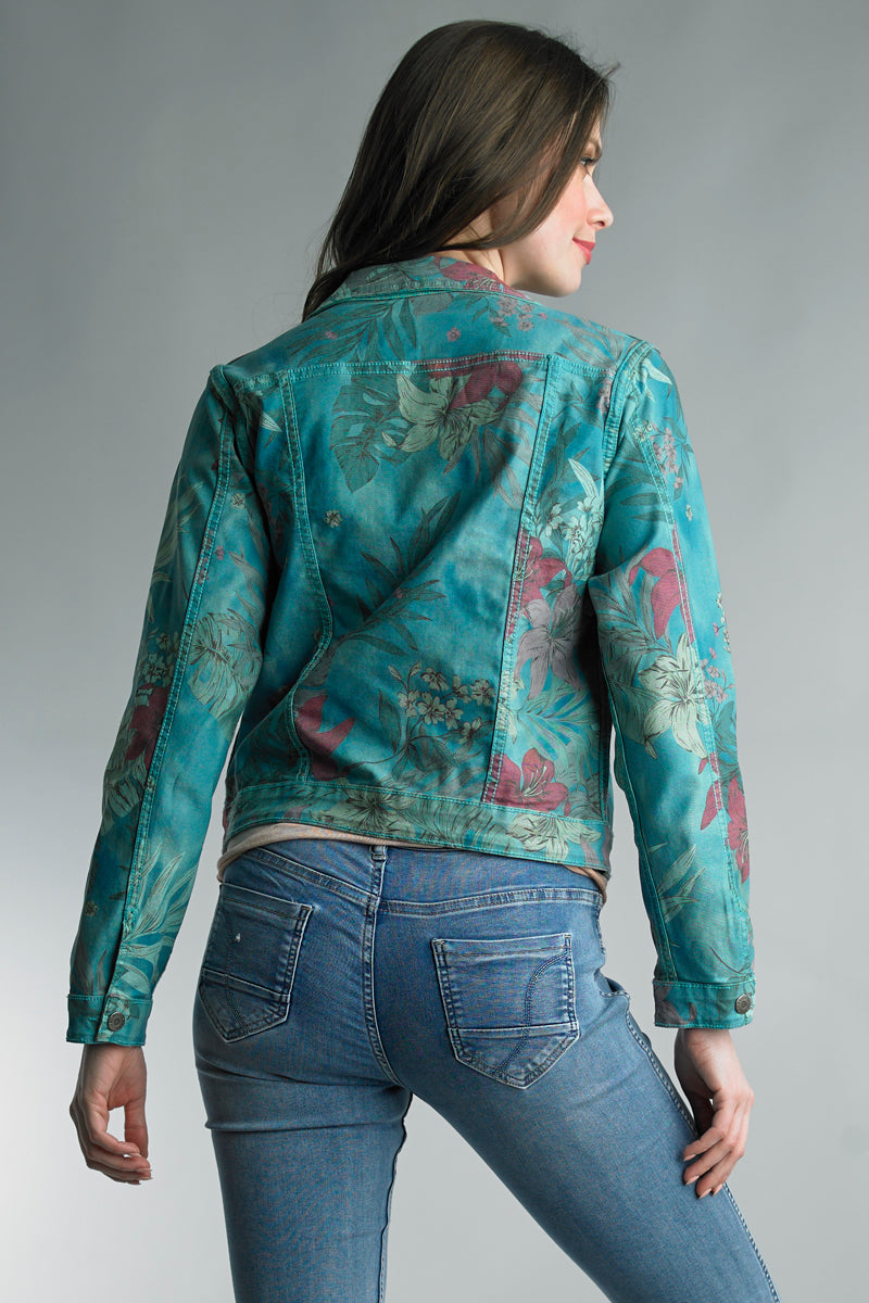 Tropical Reversible Jean Jacket