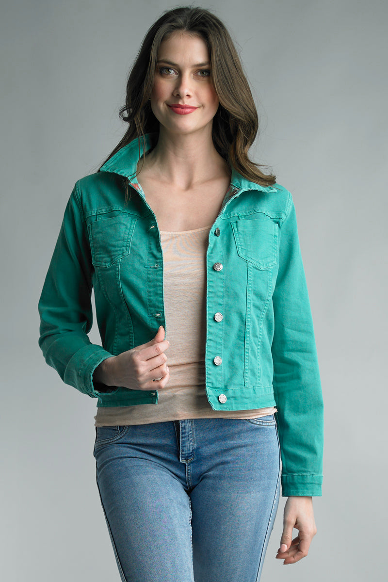 Tropical Reversible Jean Jacket