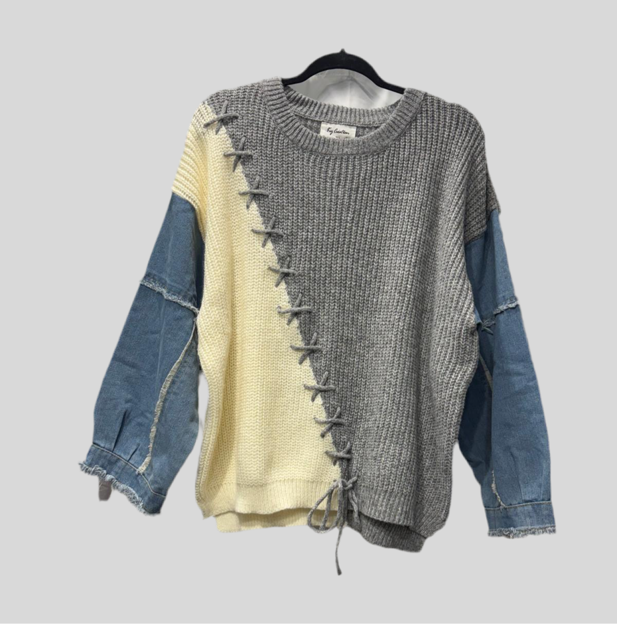 Cozy Sweater with Jean Sleeves