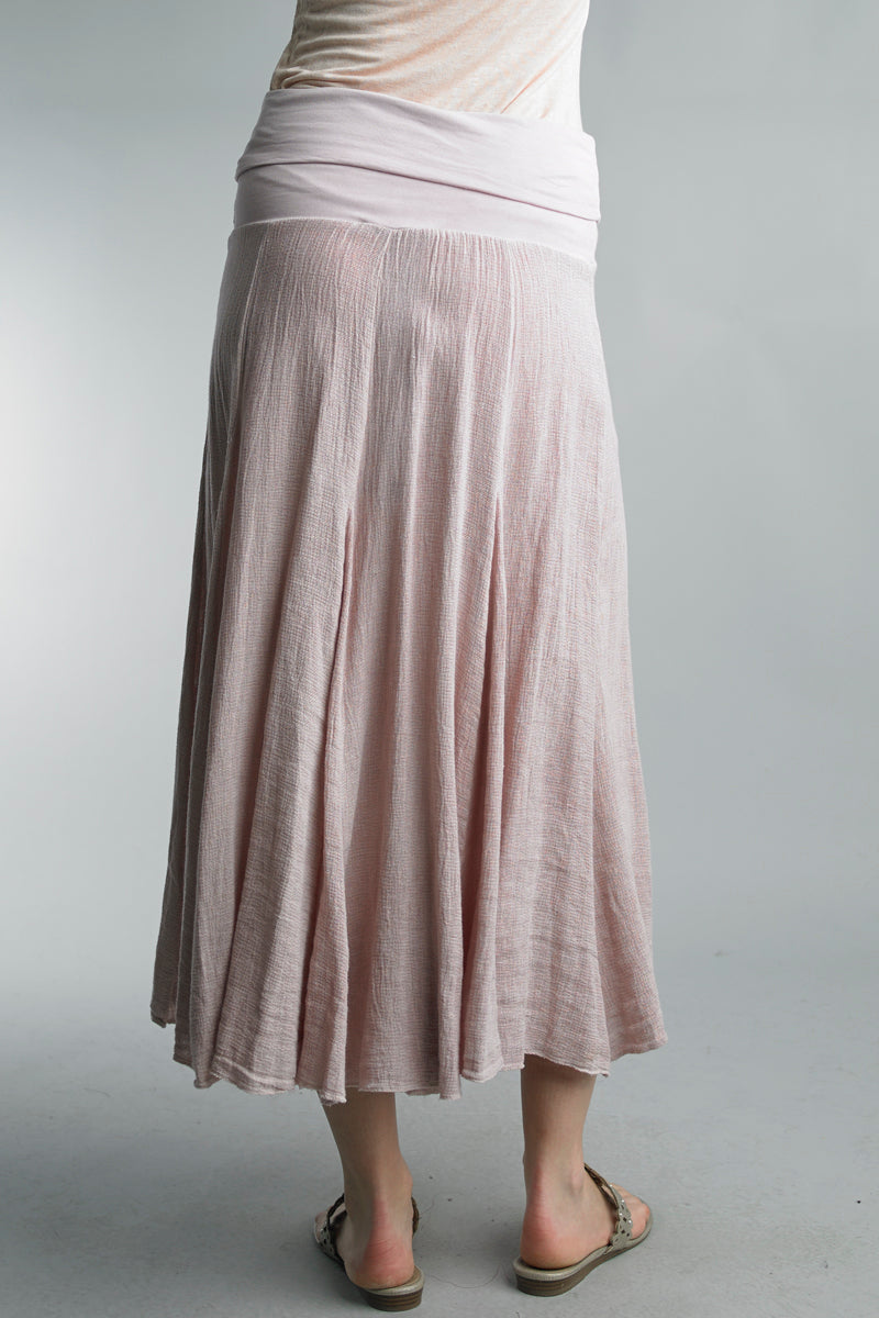 Italian Linen Skirt with Panels